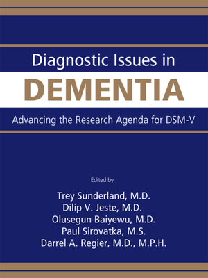 cover image of Diagnostic Issues in Dementia